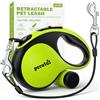 Pecute Guinzaglio per Cani 5M, Guinzaglio per Cani Retrattile a Prova di Masticatore Migliorato, Controllo con un Solo Pulsante e Anti-groviglio, per Cani di Piccole e Media fino a 30 kg