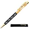 StarMaker The Best, penna a foglia d'oro con astuccio in tessuto, regalo originale e chic da regalare per il miglior collega, amico