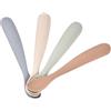 BÉABA Set 4 Cucchiaini Silicone Bebè 1ª Età - Dai 4 Mesi, Morbidi, Punta Arrotondata, Manico Lungo Ergonomico, Anti-Polvere, Silicone Non Appiccicoso - Natural