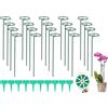 Lostwry Supporto per piante, 30 cm, 20 pezzi, supporto per fiori, piante perenni, in acciaio, con anello per fiori, gigli, peonie, rose, pomodori