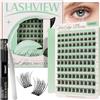 LASHVIEW Kit di estensione ciglia fai da te Super Soft Cluster con colla per ciglia e rimozione, per extension ciglia fai da te (CE103)