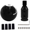 HISports Pomello del cambio rotondo nero a 8 sfere da biliardo universale pomello del cambio manuale in acrilico pomello del cambio con adattatore 12 x 1,25 mm per pomello del cambio manuale non