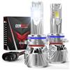 Cenmoll Lampadine HIR2 Led, 140W 36000LM luminosità 700% angolo del fascio regolabile a 360 gradi, 6000K bianco freddo Lampadine HIR2 9012 Led 12V 24 V driver Canbus integrato Plug & Play, 2 Pz