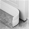 AOTUAO Paraspifferi Sottoporta, Paraspifferi Porta Blindata 400 X 5cm, Risparmiare Energia Paraspifferi Porta Ingresso, Paraspifferi Sottoporta Blindata Autoadesiva,Riduce il Rumore,anti Freddo-Bianco