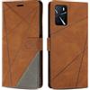 SONWO Cover per Oppo A16S / A54s Custodia, Flip Caso in PU Pelle Case Cover Premium Portafoglio Custodia per Oppo A16S / A54s, Slot per Schede, Supporto Stand, Marrone