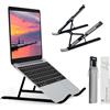 AITODOS TA AiTodos® Supporto pc Portatile, Lega di Alluminio, Leggero, Antiscivolo, Portatile Pieghevole, Supporto per Laptop - Ventilazione e Dissipazione del Calore, Regolazione a 6 Marce - Laptop Stand（Nero）
