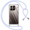 Pnakqil Cover per Xiaomi 15T Pro 5G con Cordino, Trasparente Custodia con Laccio Tracolla Cellulare Girocollo Collana Protettiva per Xiaomi 15T Pro 5G 6.83, Viola