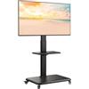 Perlegear Supporto TV mobile Perlegear, carrello TV inclinabile e girevole per TV da 32 a 65 70 75 pollici fino a 50KG, supporto TV rotante regolabile in altezza con ruote, VESA massimo 600x400 mm