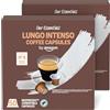 by Amazon Lungo Intenso,Ttostatura Media, Capsule Compatibili Nespresso, 100 unità, 2 Confezioni da 50 - Certificato Rainforest Alliance