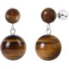 TEZCRT Orecchini da donna in argento sterling 925, con occhio di tigre