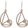 ScienceFox Fibonacchi - Orecchini a perno in argento Sterling 925, oro rosa, per matematica, studenti, fisica, biologia università, Argento