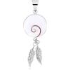 PLANETYS - Ciondolo Piume Occhio di Santa Lucia Argento Sterling 925
