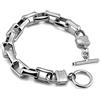 Dankadi Bracciale Massiccio in Argento 925 Larghezza 10.5MM 9MM per Uomo Donna, Braccialetto 17.8CM 19CM 20.3CM 21.6CM 22.9CM 24.1CM 25.4CM Rolo Catena Maglia Ancora Quadrata Gioiello Moderno per