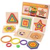 KUKUTrue® Montessori Giocattolo 1 2 3, Giochi da 1 Anno, Giocattoli Educativi da 1 Anno, Puzzle Geometrico, Arcobaleno in Legno, Abilità Motorie Fini, Regalo 1 2 3 Bambini Ragazzi Ragazze