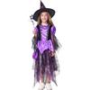 ITJMRJP Vestito Strega Bambina Halloween Costume Strega Bambina Vestito da Stregas Bambini Halloween Costume da Stregas per Bambino per Halloween Carnevale Feste(7-9 Anni)