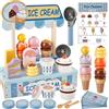 HERSITY Carretto Gelati Giocattolo, Giochi Legno Accessori Cucina Bambini