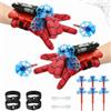 WYFDCZZP Set 2 Launcher Glove Guanti Launcher per Giochi per Bambini Guanti Lanciatori,Spara Ragnatele Spiderm,Spararagnatele Spiderm Giocattolo,Giochi Spiderm 3 4 5 6 7 Anni,Cosplay Giocattoli da Polso Set