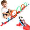 Havnidy Autocarro per bambini, giocattolo da corsa con 4 loop a 360° e 3 auto ritirate veloci, giocattolo da pista regalo per ragazzi dai 3 4 5 6 anni in su