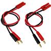 OliYin 2pcs HXT Cavo di Ricarica da 4 mm a 4,0 mm Connettore a Banana con Cavo in Silicone da 14,8 g 30 cm da 11,8 (Confezione da 2)