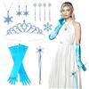 Ronronner Accessori Costume da Principessa per Adulti con 11 Pezzi, Accessori per Travestimenti con Corona, Collana, Guanti, Bacchetta Magica, Braccialetti e Orecchini