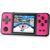 Aojiao Console Portatile Gaming per Bambini con 139 Videogiochi Retrò, Sistema di Gioco con Schermo IPS 3.0 e Batteria Ricaricabile, Giochi da Viaggio Regalo per Bambini Bambine dai 4-13 (Rosa Rossa)