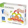 Igroteco Gioco di equilibrio di mosaico in legno 24 semicerchi arcobaleno | Montessori giocattolo educativo per promuovere abilità motorie, creatività e pazienza | Gioco impilabile e bilanciamento per