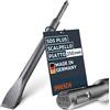 PRESCH SDS plus Scalpello piatto - Tagliente largo 20 mm, estremamente robusto e durevole - Per tutti i lavori di demolizione (lunghezza 250 mm) - Acciaio ad alte prestazioni per colpi potenti
