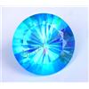 Naturale Blu Colore Mystic Quarzo 32.00 KT Rotondo Perfetto Certificato Gemma
