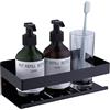 HomeHeng Mensola da doccia autoadesiva senza foratura, mensola da bagno adesiva da montare a parete, 23cm/9in acciaio inossidabile SUS304 portaoggetti da doccia, organizer portaoggetti per doccia