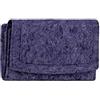 Hudson & James - Portafoglio da donna in sughero vegano RFID blocco scudo compatto porta carte di credito, con tasca con zip Viola Viola medium