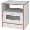 trendteam smart living Console da notte in legno bianco, abete rosso, 45 x 47 x 35 cm
