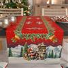 PETTI Artigiani Italiani - Runner da Tavola Natalizio Cucina 140x40 cm, Runner Natalizo Elegante Villaggio di Babbo Natale, 100% Made in Italy