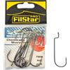 PRO FILSTAR Set di 10 Ami da Pesca Offset N3/0 - Ami per Esche Artificiali con Occhiello - Cheburashka Fishing Hook - Pesca Accessori - Attrezzatura da Pesca per Luccio e Trota Lago - Kit Pesca Jig