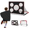 Bnlei Porta da Calcio da Giardino Bambini 2 in 1, Porte da Calcio per Giardino Incluse in una Pratica Borsa per il Trasporto, Regali Adatti a Bambini e Bambine, 120 x 90 x 90cm