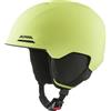 ALPINA Brix Jr - Casco da sci sicuro e leggero per bambini, con paraorecchie removibili, assorbimento ottimale degli urti e buona ventilazione, sunny lime, S (48-52)
