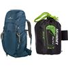 Ferrino 75218ibb Zaino Alta Via 45, Blu, Taglia unica & Travel Mummy, Sacco Lenzuolo Bianco, 220x80x50 cm