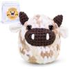 Outbit Kit per Animali All'uncinetto, set completo all'uncinetto con tutorial video passo-passo, Regali fai da te per adulti e bambini (MooMoo)