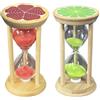 OPIURVY 2 timer a clessidra da 5 minuti, timber a clessidra per bambini, timer a clessidra per decorazioni domestiche, accessori per utensili da cucina per decorazioni domestiche (Rosso e verde)