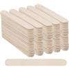 Belle Vous Baton de Lecca-lecca in legno naturale (confezione da 300) - 1,6 x 14,8 cm - Bastone di ghiaccio in legno massiccio liscio - per progetti artistici, lavori manuali per bambini e etichette