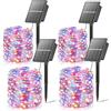 SOLARBABY Luci Solari Esterno,4x22m Totale 800 LED Filo di Rame Catena Luminosa Esterno Solare,8 Modalità Impermeabili Luci Solari da Giardino Decorative per Natale Albero Patio,Colorato