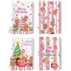 Arquiel Natale Pan Di Zenzero Rosa Set Di 4 Strofinacci Cucina Strofinacci Cotone 100% Assorbente Canovacci Cucina Decorazione Regali Di Vacanza 48 Cm X 70 Cm