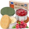 Contenitori per salse da 56,7 g per pranzo, contenitori per condimenti con coperchi, contenitori per condimenti per insalata da portare, contenitori per la preparazione dei pasti riutilizzabili per