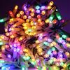 Luccika Stringa Catena di luci Natale a LED Professionale, MaxiLed da 8mm, Flash, per Giardini Negozi Bar, Esterno (Multicolore, 10 Metri - 100 LED)