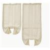 HD BRICO Tende a Pacchetto in Misto Lino, 2 Pannelli con Tasca, Stile Chic, per Camera, Balcone e Finestra (BEIGE chiaro, 60X150)