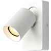 Topmo-plus applique orientabile applique da lettura camera da letto abat jour letto con pulsante 1 Luci / 360 gradi Orizzontale / 6W GU10 Lampadina (bianco con interruttore)