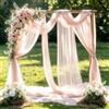 Luxvara Tulle Decorative 160x500cm Trasparente - Velo per Arco Matrimonio, Tovaglia, Decorazione Sedia, Banda Mesh, Sfondo per Foto, Feste, Matrimoni, Cerimonie (Rosa)