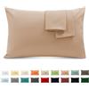 Poligino Federe Cuscini Letto Matrimoniale Cotone 40x70 cm 2 PCS, Set 2 Federe Certificato Oeko-TEX in Premium Cotone 110GSM, Morbida e Traspirante, Ipoallergenica -Rosa Chiaro