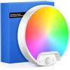 Homelist RGB Plafoniera LED Soffitto con Sensore di Movimento, Senza Fili Lampadario Bagno, Lampada LED Ricaricabile da 8000 mAh Batteria, Lampadari Moderno per Cameretta, Cucina, Balcone, Garage