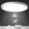 Plafoniera LED LEZOE Con Sensore Radar 24W 2400LM - Dimmerabile Con Telecomando, 3 Temperature (3000K/4000K/6500K), IP54 - Per Interni/Esterni