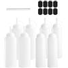midgreyeye 8 pezzi biberon cucina 4 pezzi 360ml/12oz e 4 pezzi 250ml/8oz Capacità totale 2440ml/80oz squeeze bottle, squeezer cucina, dispenser olio, oliera plastica da chef, flacone dosatore